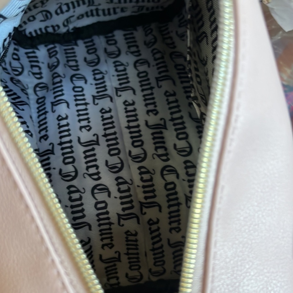 Juicy couture crossbody bag Satchel Vegan leather pink/rhinestone logo NWT - Picture 12 of 12